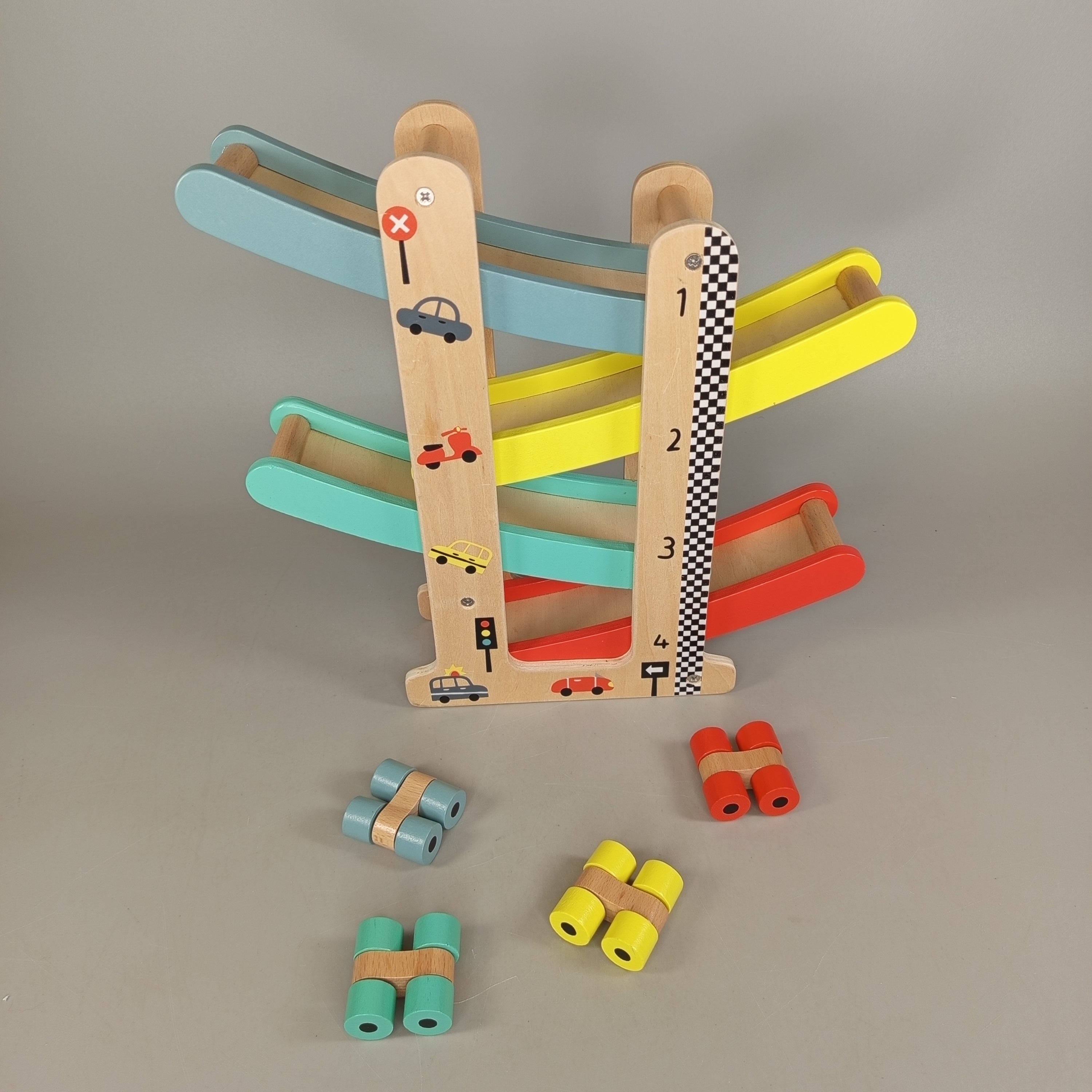 Vertbaudet Autorennbahn Set – mit 4 Autos